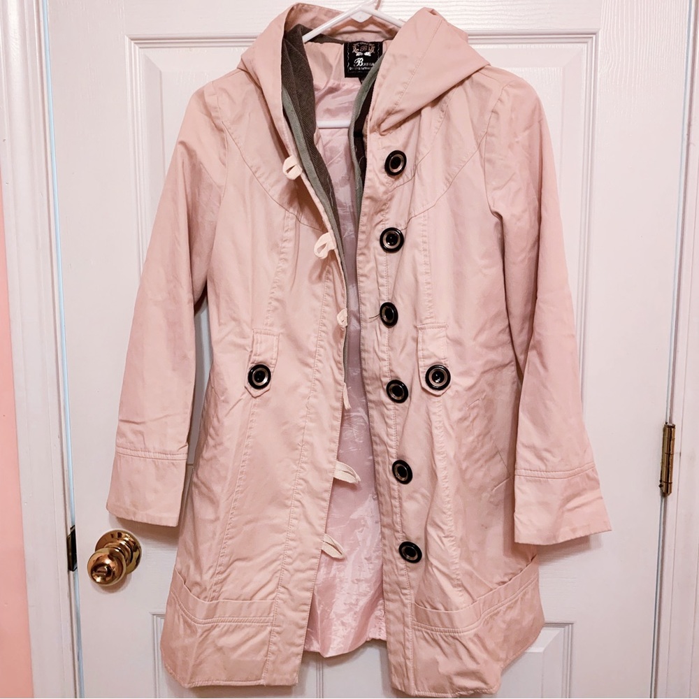 Pink trench coat